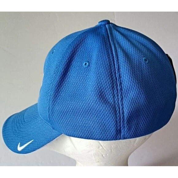 Nike Dri-FIT Stretch Sandwich Bill Cap 333115 Pacific Blue M/L Origin Group New - Picture 2 of 9